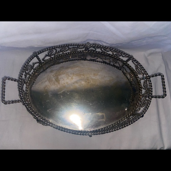 Sterling silver plated tray - Picture 2 of 4